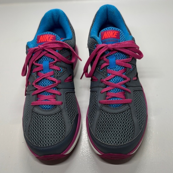 Nike Womens Running Shoes Dual Fusion Gray Pink Blue size 11 - Picture 3 of 12